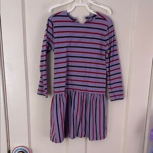 Kids Dress, purple with stripes
